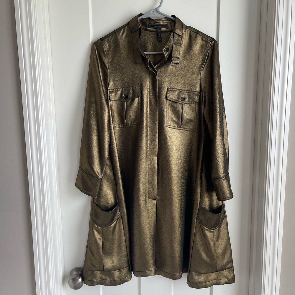 Metallic Dress with Pockets